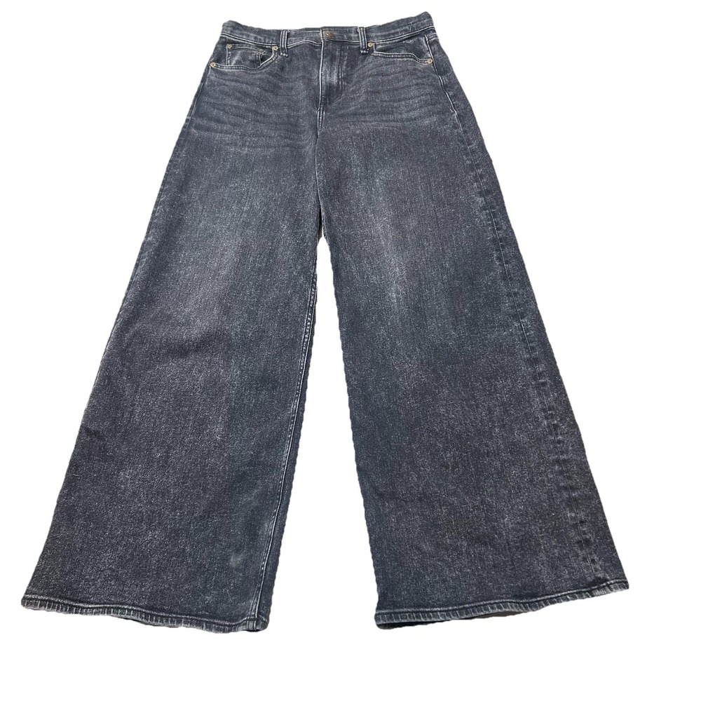 Rag & Bone Womens High Rise Ultra Wide Leg Sofie Jeans 28 Dark Gray‎ Boho Skater